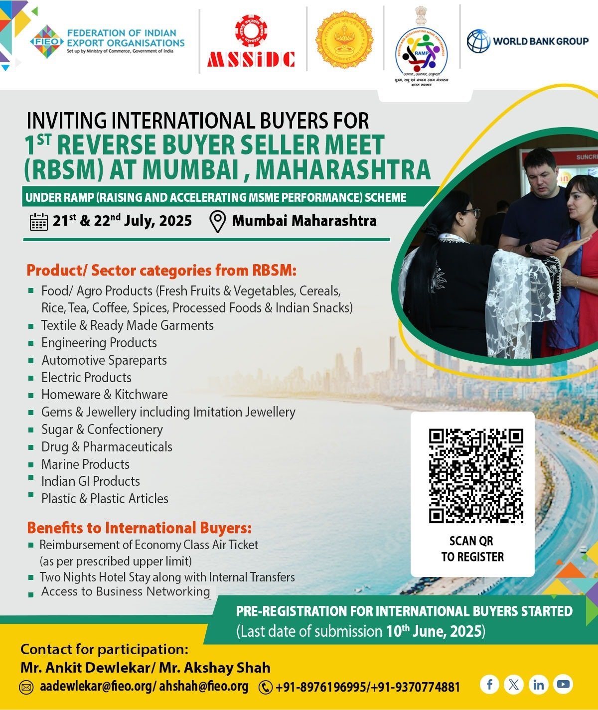 Reverse Buyer Seller Meet (RBSM) at Mumbai, Maharashtra on 21st & 22nd July, 2025